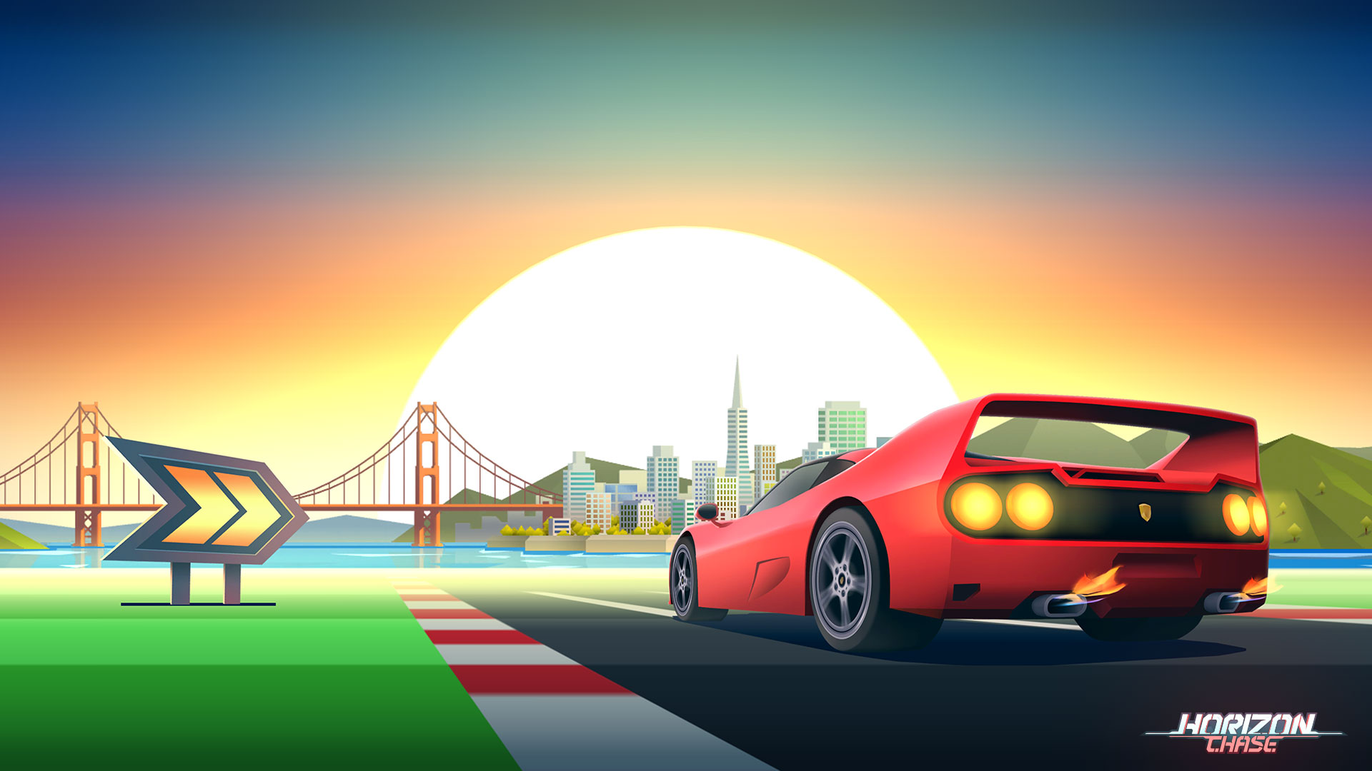Horizon Chase Title Screen