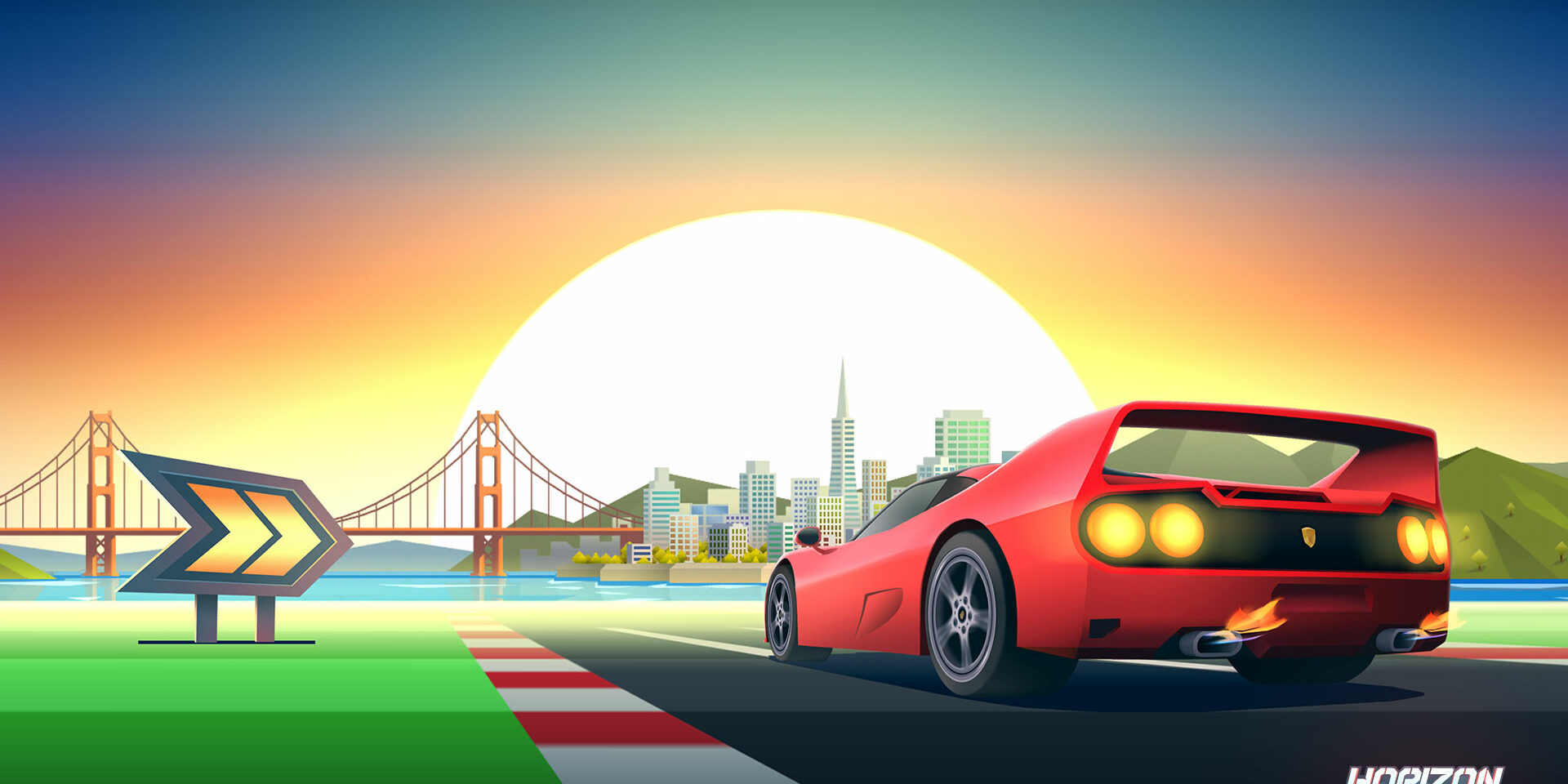 Horizon Chase Title Screen